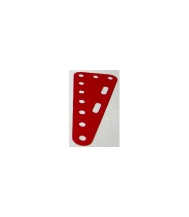 Plaque flex triang. 90 x 40 mm metal rouge
