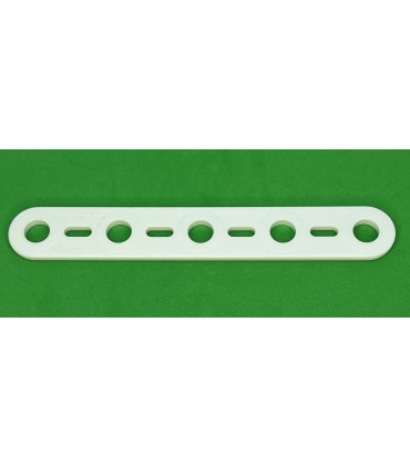 Mj flat strip 5 holes white