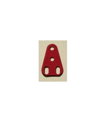 Plaque triang isoc 38x25mm flex rouge