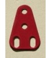 Plaque triang isoc 38x25mm flex rouge