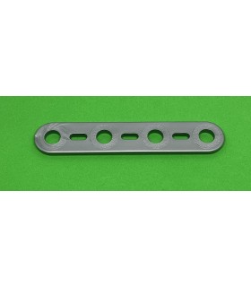Mj flat strip 4 holes aluminum gray