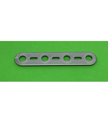 Mj flat strip 4 holes aluminum gray