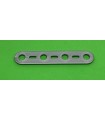 Mj flat strip 4 holes aluminum gray