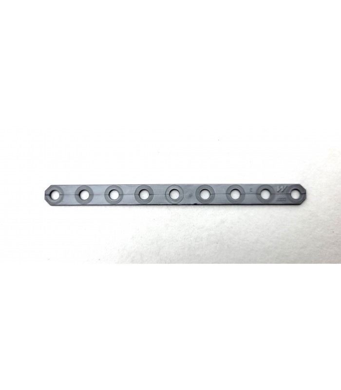 Bande 9 trous étroite en plastique gris alu de seconde main Bande 9 trous étroite en plastique gris alu de seconde main