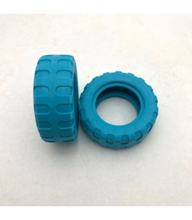 Mj tyre 11x7 turquoise blue second hand (set of 2)
