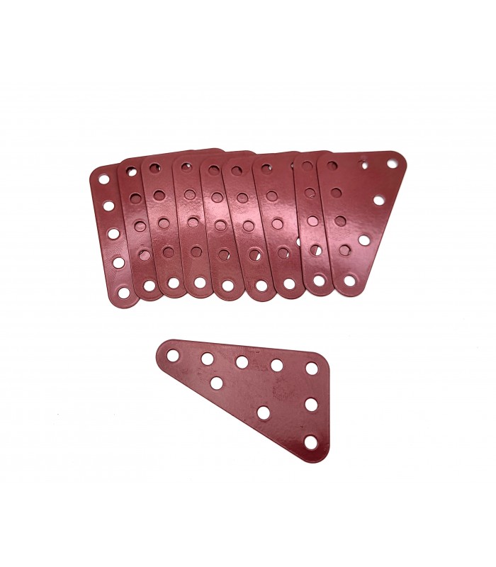 Plaque flexible triangulaire 60x40mm bordeaux métal (lot de 10) Plaque flexible triangulaire 60x40mm bordeaux métal (lot de 10)