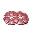 Triangular curved plate 3x3 red metal (pack of 10)