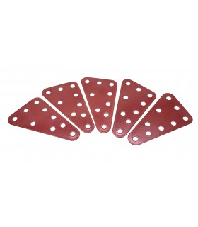 Plaque flexible triangulaire métal 60x40mm bordeaux métal (lot de 5)