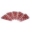 Plaque flexible triangulaire métal 60x40mm bordeaux métal (lot de 5)