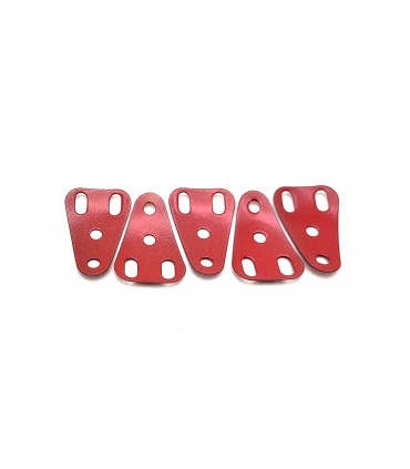 Triang red isosceles plate is 38x25 adv (set of 5)