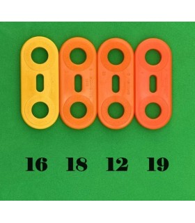Mj bande 2 trous orange abricot