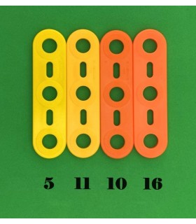 Mj flat strip 3 holes yellow