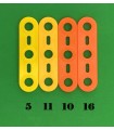 Mj flat strip 3 holes yellow