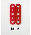 Mj flat strip 3 holes red