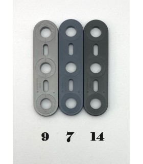 Mj flat strip 3 holes aluminum gray
