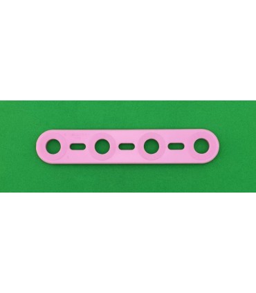 Mj flat strip 4 holes light pink