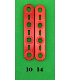 Mj flat strip 4 holes light red