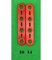 Mj flat strip 4 holes light red
