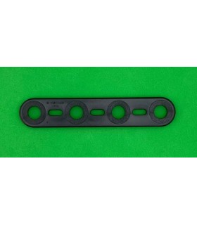 Mj flat strip 4 holes black