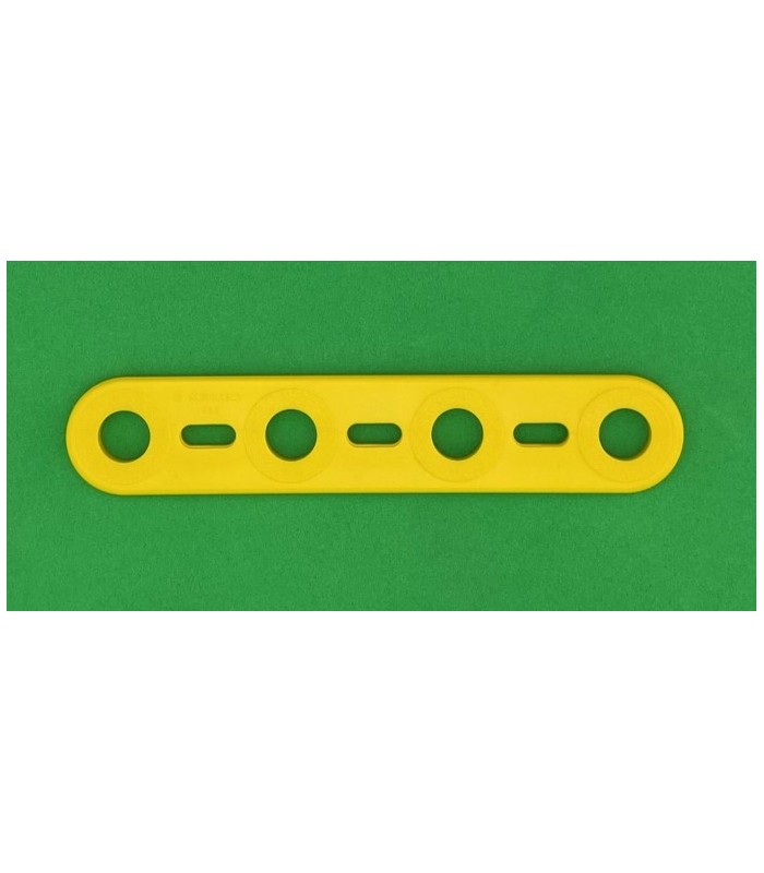 Mj flat strip 4 holes yellow