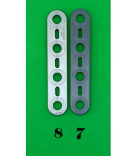 Mj flat strip 4 holes aluminum gray