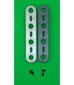 Mj flat strip 4 holes aluminum gray