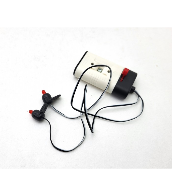 double red indicator light with switch and white battery box double red indicator light with switch and white battery box
