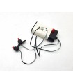 double red indicator light with switch and white battery box