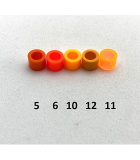 Mini plastic washer spacer neon orange