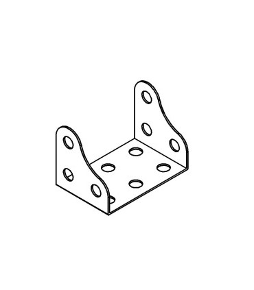 Corner Flanged Plate black