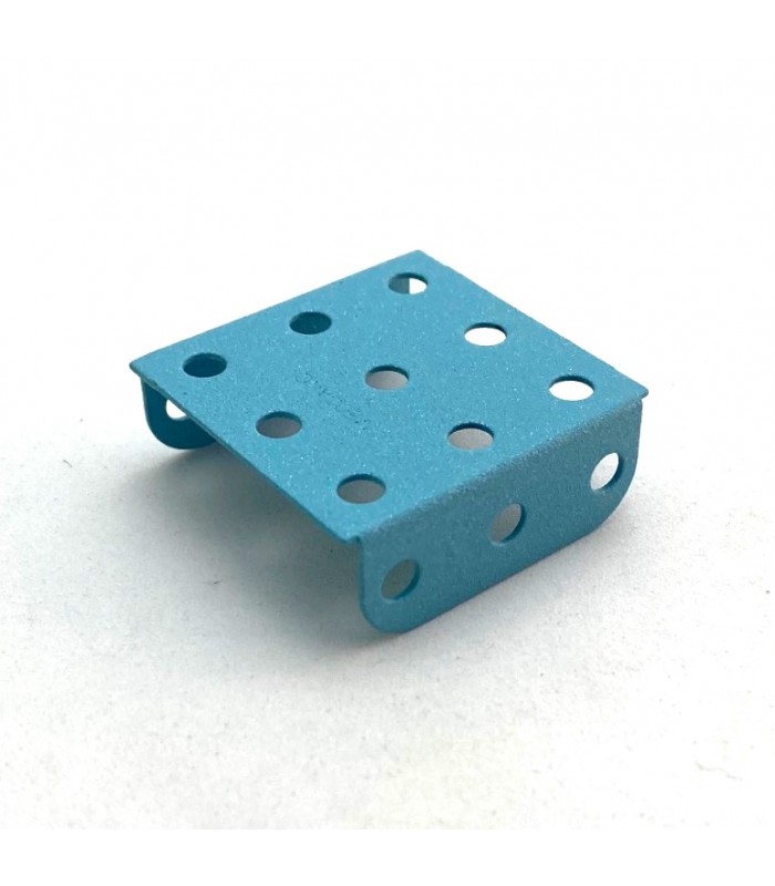 Flanged plate 3x3 h (38x38 mm) frost blue