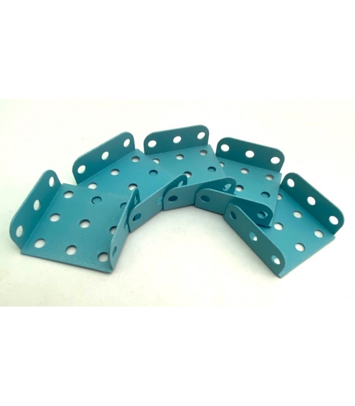 Flanged plate 3x3 h (38x38 mm) frost blue (pack of 5) Flanged plate 3x3 h (38x38 mm) frost blue (pack of 5)