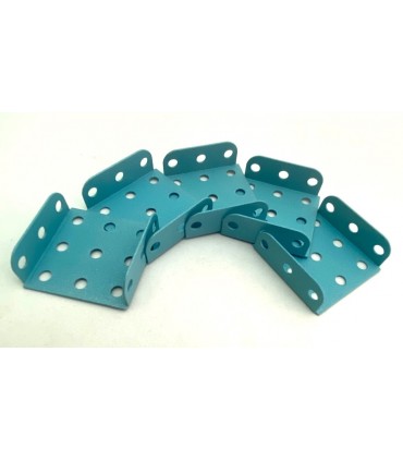 Flanged plate 3x3 h (38x38 mm) frost blue (pack of 5)