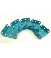 Flanged plate 3x3 h (38x38 mm) frost blue (pack of 5)