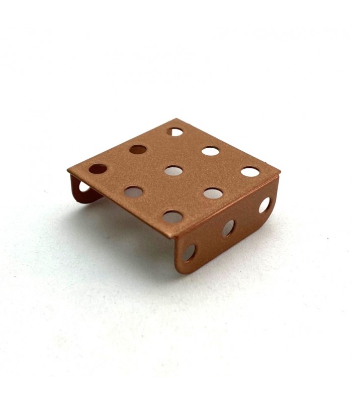 Plaque à rebords 3x3tr (38x38mm) cuivre