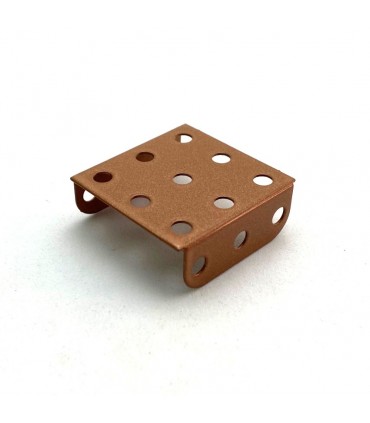 Plaque à rebords 3x3tr (38x38mm) cuivre