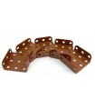 Plaque à rebords 3x3tr (38x38mm) cuivre (lot de 5)