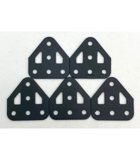 Flat trunnion charcoal grey (pack of 5)