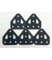 Flat trunnion charcoal grey (pack of 5)
