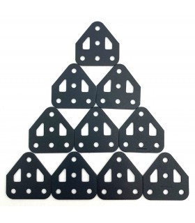 Flat trunnion charcoal grey (pack of 10)