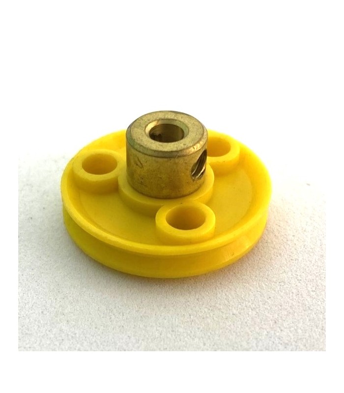Pulley ø25mm with holes yellow Pulley ø25mm with holes yellow