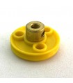 Pulley ø25mm with holes yellow