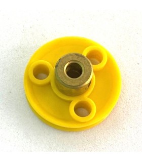 Poulie ø 25mm à trous jaune