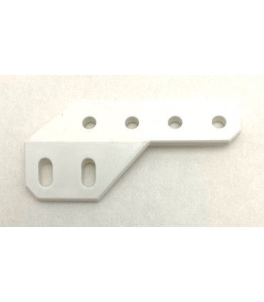 Cornière en angle 135° de gauche en plastique blanc