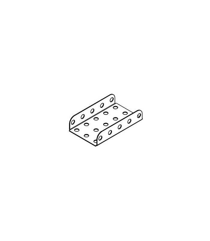 Flanged plate 60x40 mm gold