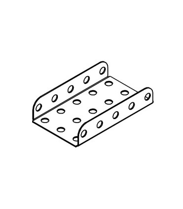 Flanged plate 60x40 mm gold