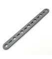 Mj flat strip 7 holes aluminum grey