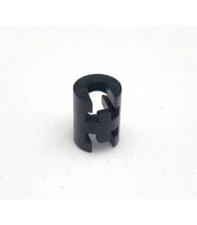 Entretoise ajourée de 12 mm de long en plastique noir