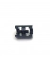Openwork spacer 12 mm long black plastic