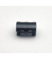 Openwork spacer 12 mm long black plastic